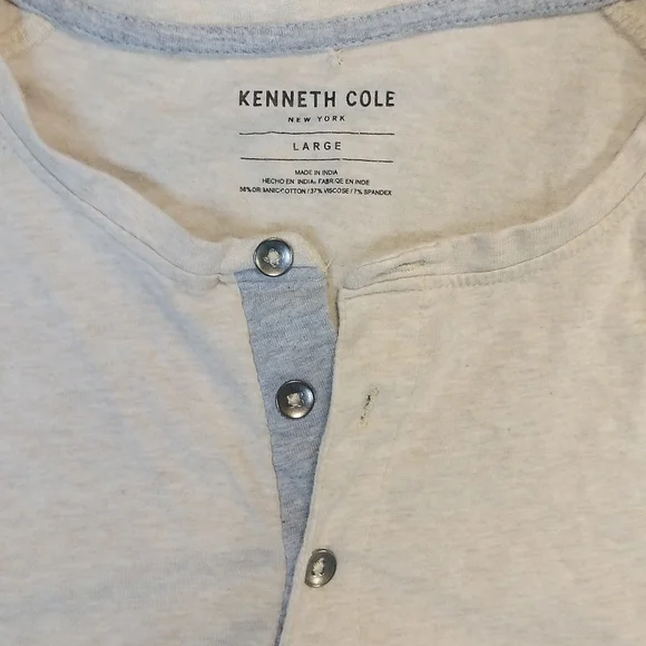 Kenneth Cole S/S 3-Button Tee - Large - Picture 2 of 4